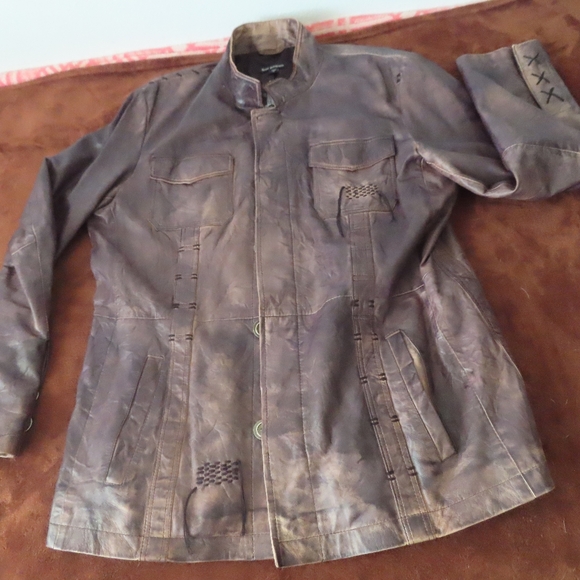 Royal Underground Leather Jacket RARE XL brown - Picture 1 of 9